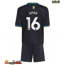 Camisa de Futebol Manchester United Amad Diallo #16 Equipamento Alternativo Infantil 2025-26 Manga Curta (+ Calças curtas)